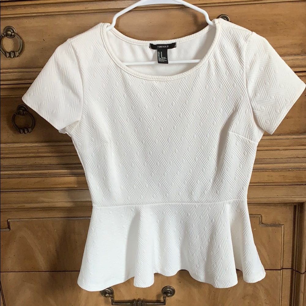 White peplum shirt